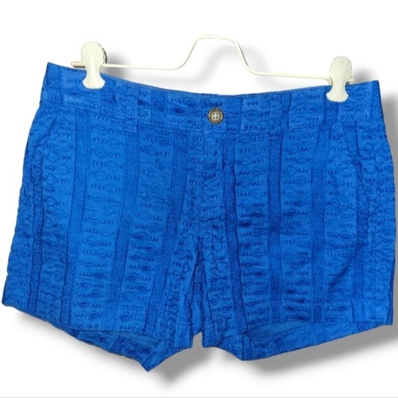 Old Navy Boho Bohemian Vibrant Cobalt Blue Embroidered Shorts Essential Size 2 - Picture 1 of 2